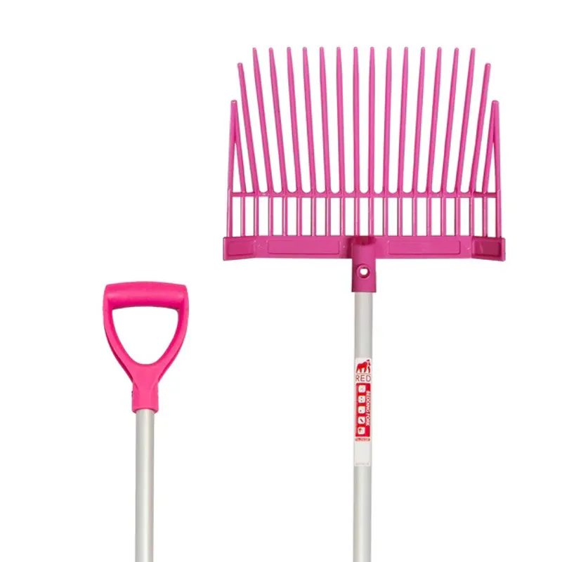 Red Gorilla Short Bedding Fork with D Handle in Pink-1